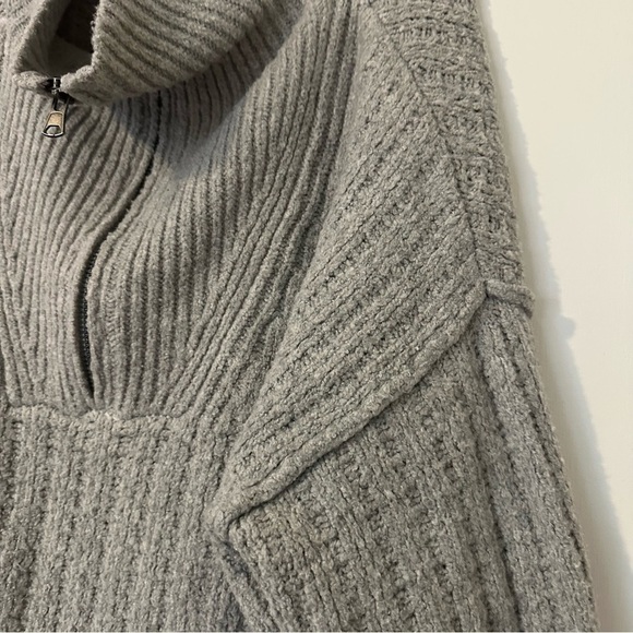 We The Free Womens Colorado Half Zip Shawl Collar Sweater Gray Large - Picture 8 of 12